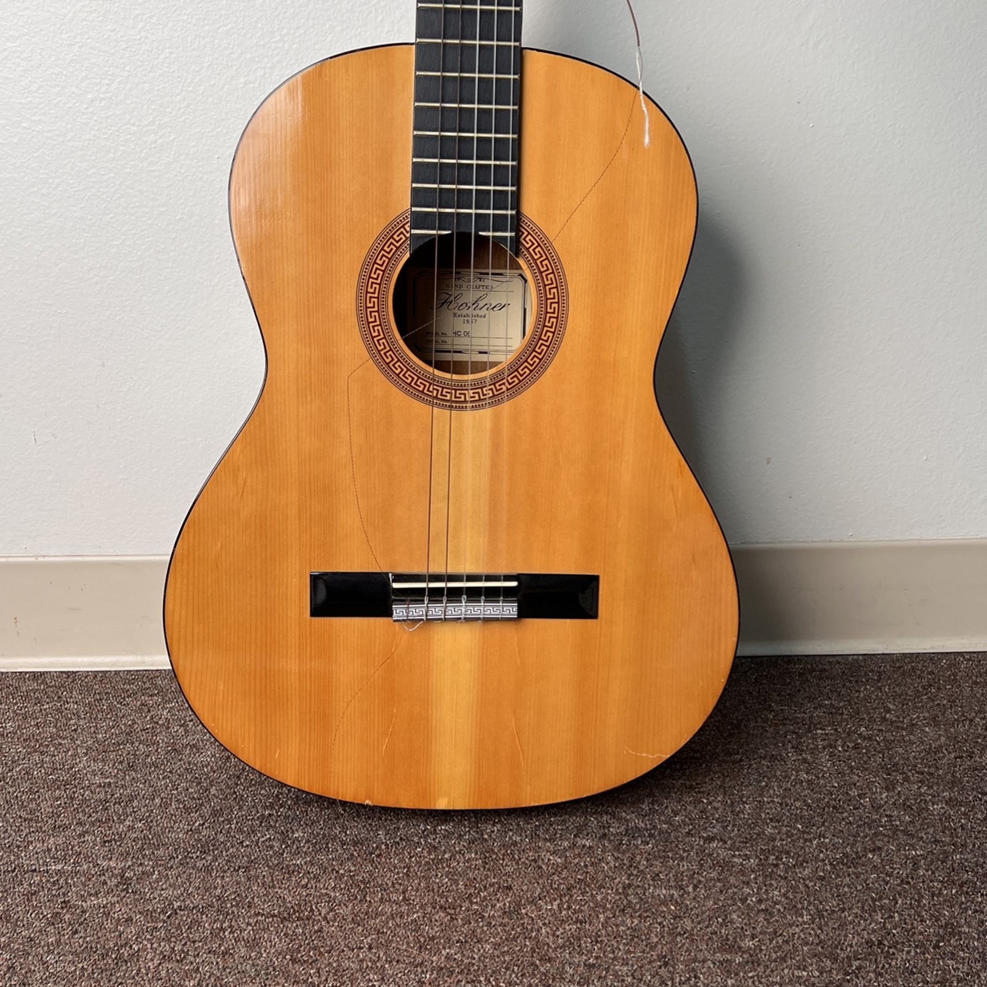 Hohner Guitar HC-06 Full Size Classical Guitar Acoustic Guitar 39.5” Needs A String