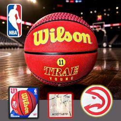 Wilson NBA Trae Young Brown Basketball Size 7, 29.5”