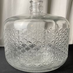 Alive Water 2.5 Gallon Empty Glass Jug 3D Flower Of Life Lead Free Glass Rare (Retail $100+)