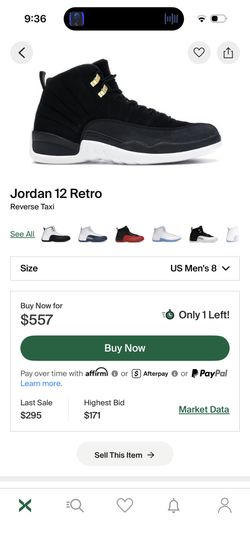 Jordan Reverse Taxi Size 8 Men