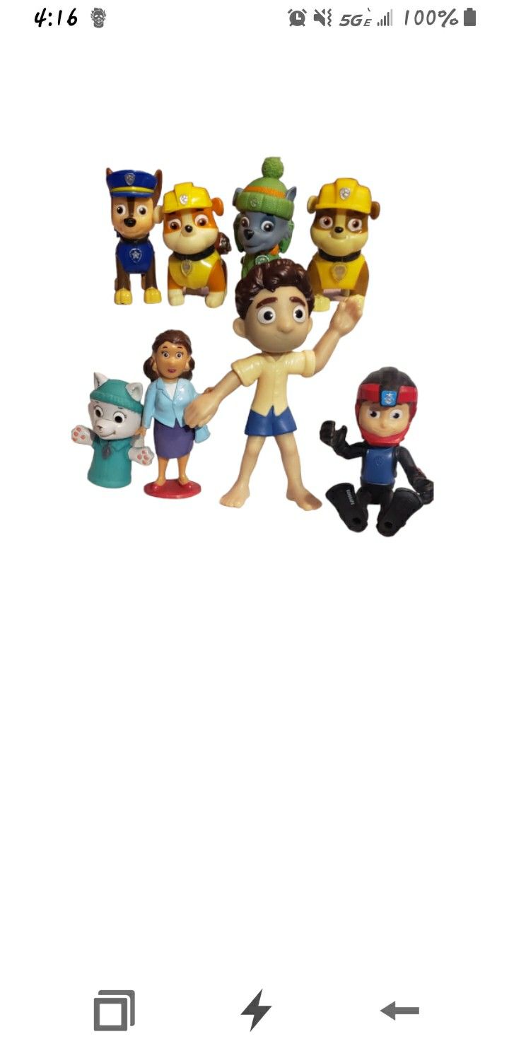 paw patrol figures mixed lot of 8