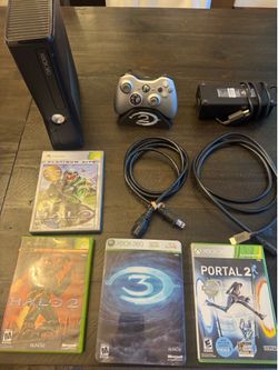 Xbox 360 Slim Bundle w/Halo games, Portal 2 & Backwards Compatible HDD