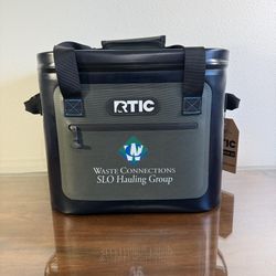 RTIC Outdoors Soft Pack 30 Cans Insulated Cooler Personalized ~ Blue / Gray