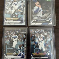 Dodgers 2025 World Series Set (4) Baseball Cards