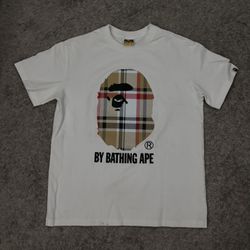 White Bape Burberry T-Shirt