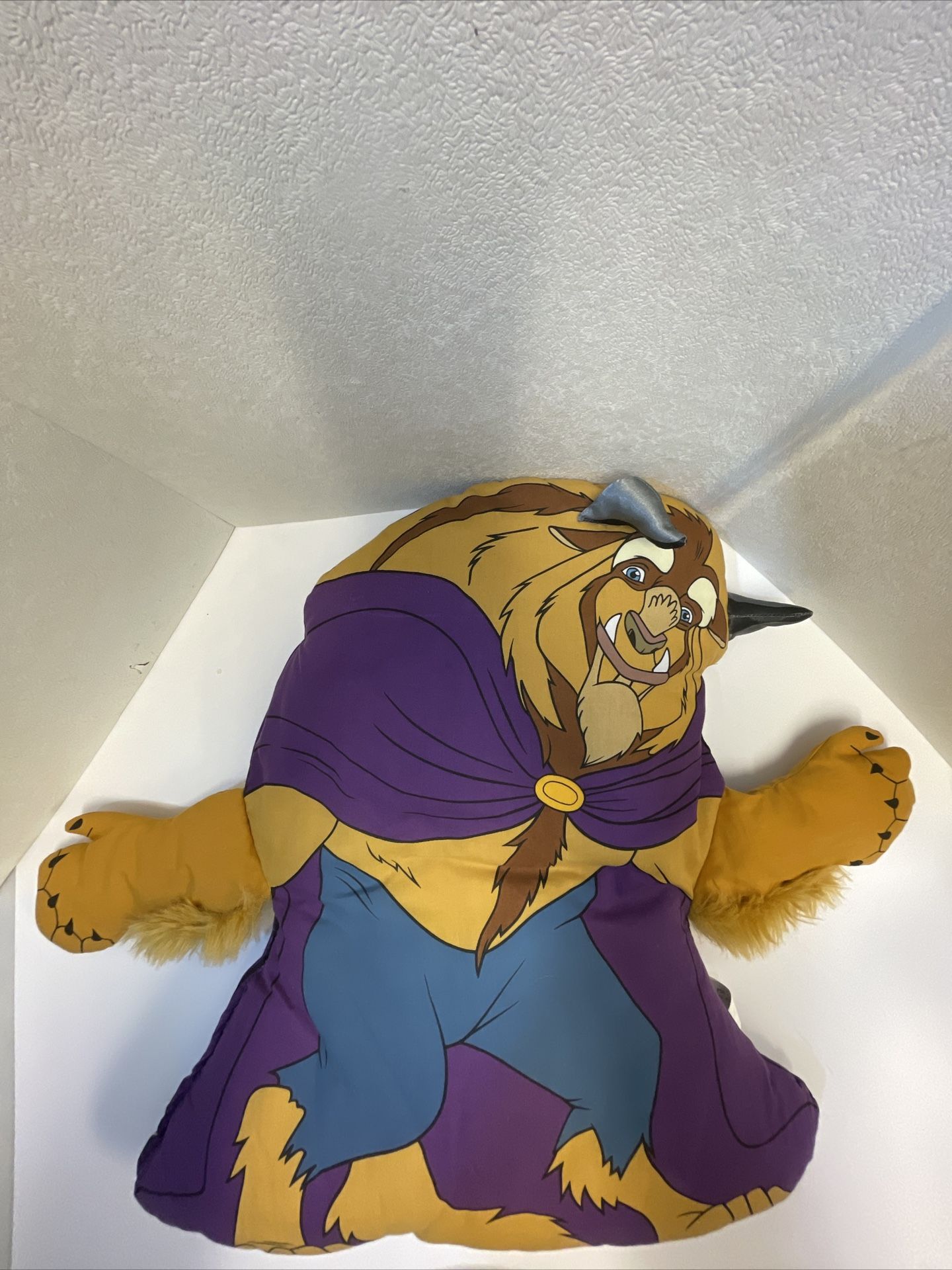 Vintage Pillow Stars 1991 Disney Beauty & the Beast Beast 21” Pillow Spring Rare