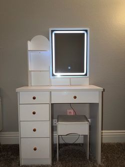 Vanity with chair