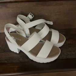 White Heeled Sandals