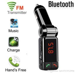 Wireless Bluetooth Car kit handsfree talk MP3 player fm transmitter dual car charger