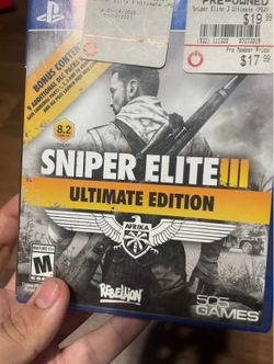 Sniper elite PS4