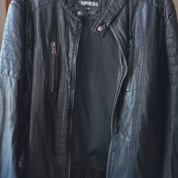 MEN BLACK LEATHER JACKET 