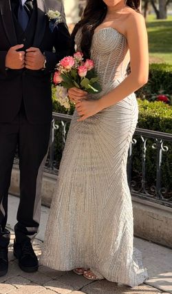 Sliver Mermaid Prom dress