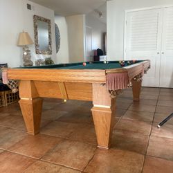 Pool Table Bruinwick 8ft ( Free Delivery & Set Up & New Color Felt Of Your Choice )