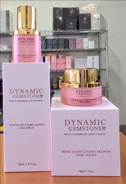 Dynamic Gemstone Rose Quartz PDRN Salmon DNA Serum & Cream Set
