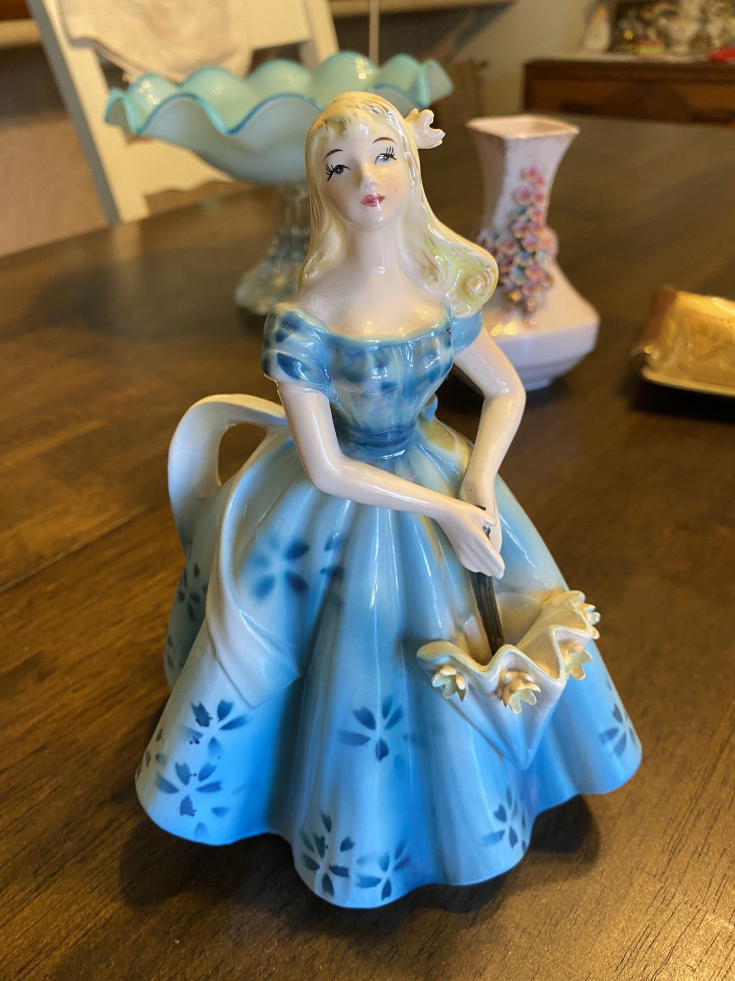 Vintage Lefton China Girl Planter