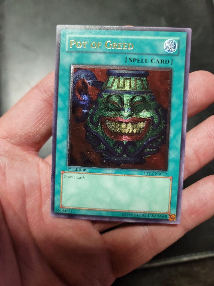 Pot of Greed Ultimate Rare Yugioh Card 1st Edition DPKB-EN029 Konami TCG LP