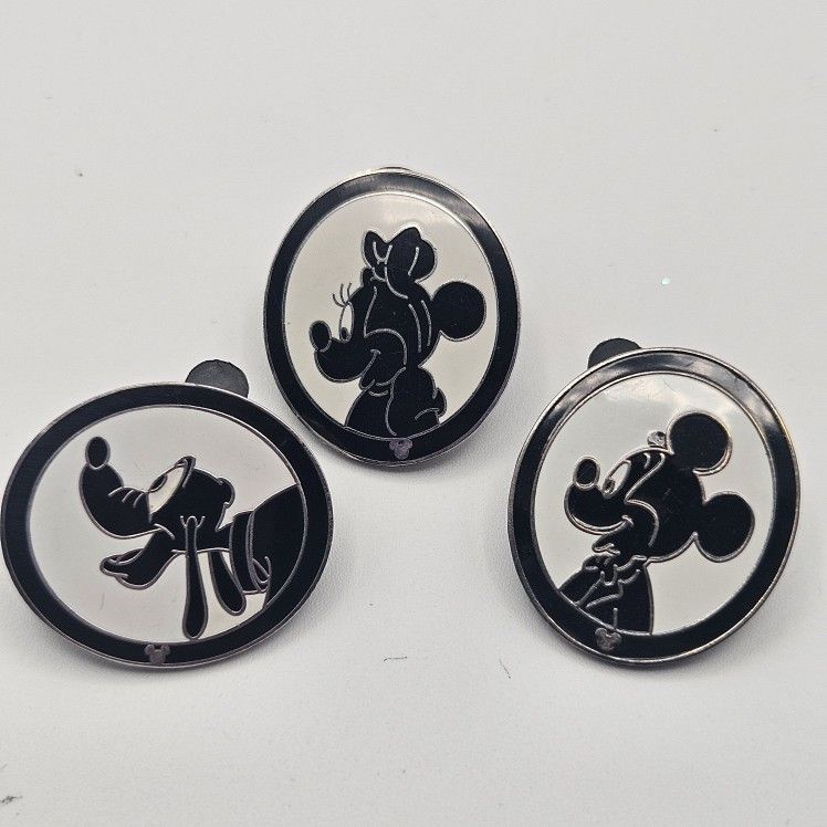 Lot Of 3 2007 Hidden MICKEY Silhouette Trading Pins