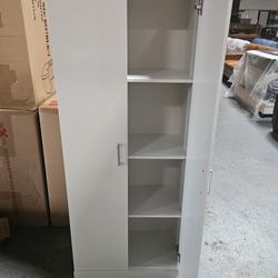 Utility White Storage Cabinet 