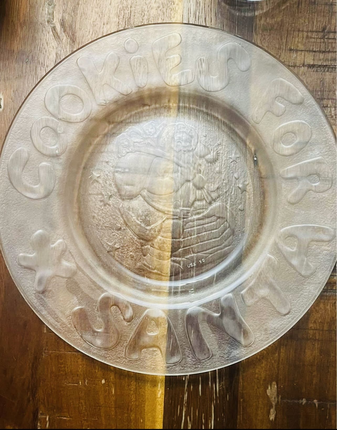 Milk/Cookies Santa tumbler/plate set