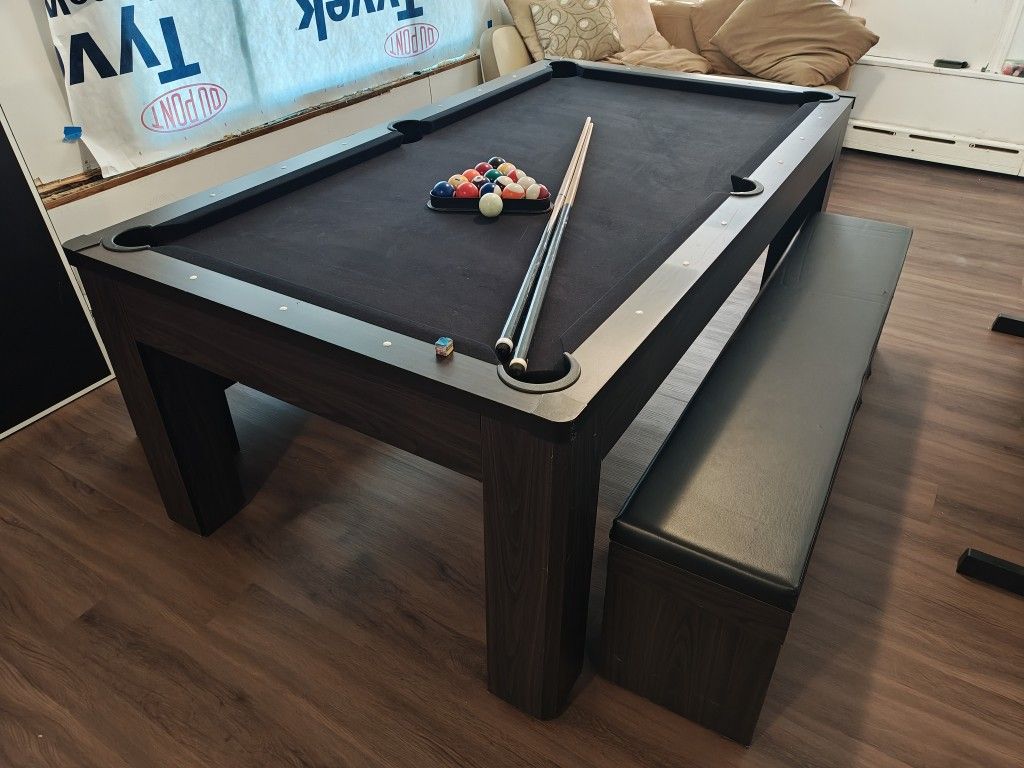 Pool Table converts to Dinning table or ping pong table 7ft. Wood Top not heavy slate