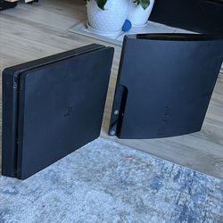 PlayStation 4. And PlayStation 3  consoles for $70 both don’t have controllers only cables