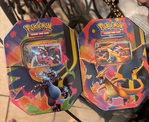 Pokemon Charizard tins x2