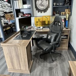 Luxury L Shape Wood Style Executive Desk 69” X 69”