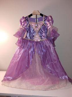 Disney Store Rapunzel Costume Gown Dress Princess Tangled 7/8 EUC