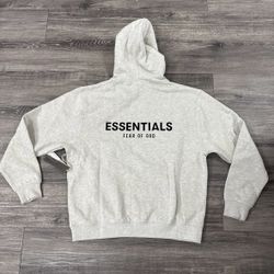 Essentials Hoodie Light Oat - Sizes XS, S, M