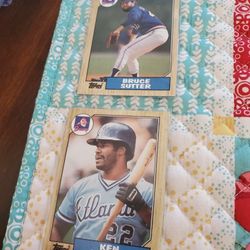 Atlanta Braves 1987 Topps Baseball Cards Lot 