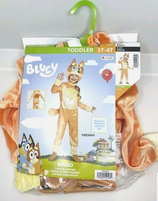 Bluey BINGO Halloween Toddler Costume Size 3T-4T 