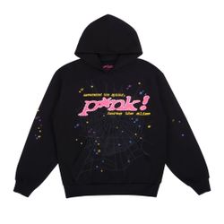 Sp5der Black Pink Hoodie SZ L