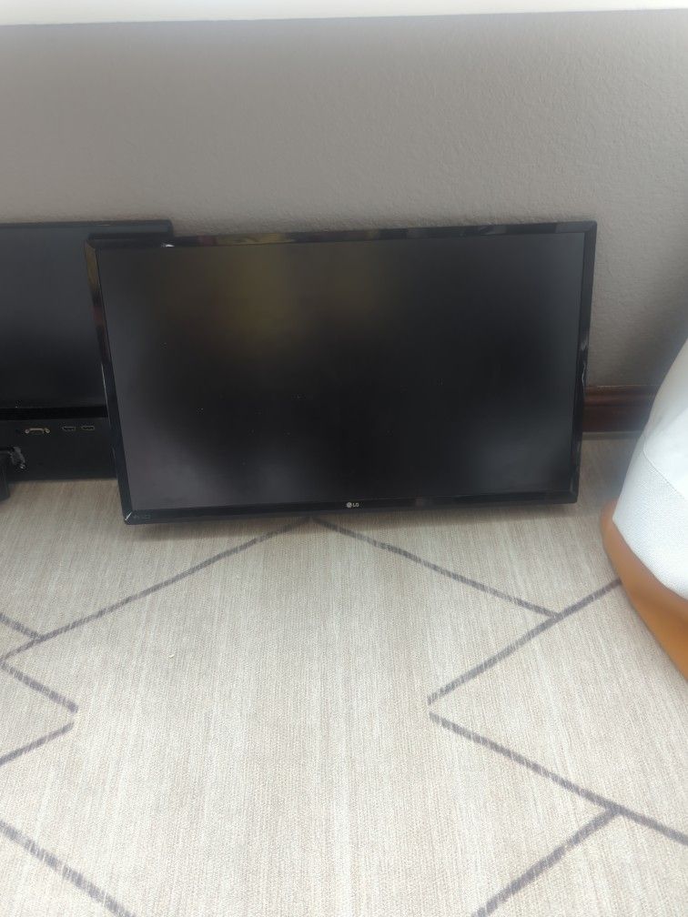 2 LG Screens With Dual Mount