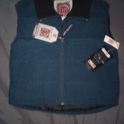 NEW Lift Ticket By Toma youth size 8 Dark Green  duck down puffer zipper vest