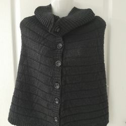 NWT Black Button Up Shall/shrug