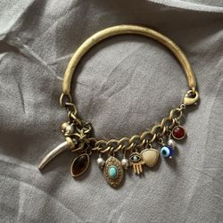 Lucky Brand, Distressed Evil Eye Bracelet