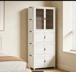Extra large storage cabinet /portable wardrobe/  stackable clothing storage