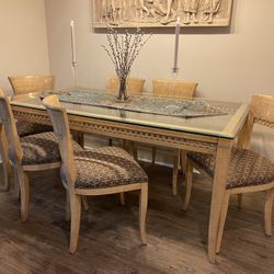 7-Piece Dining Set – Glass Top Table