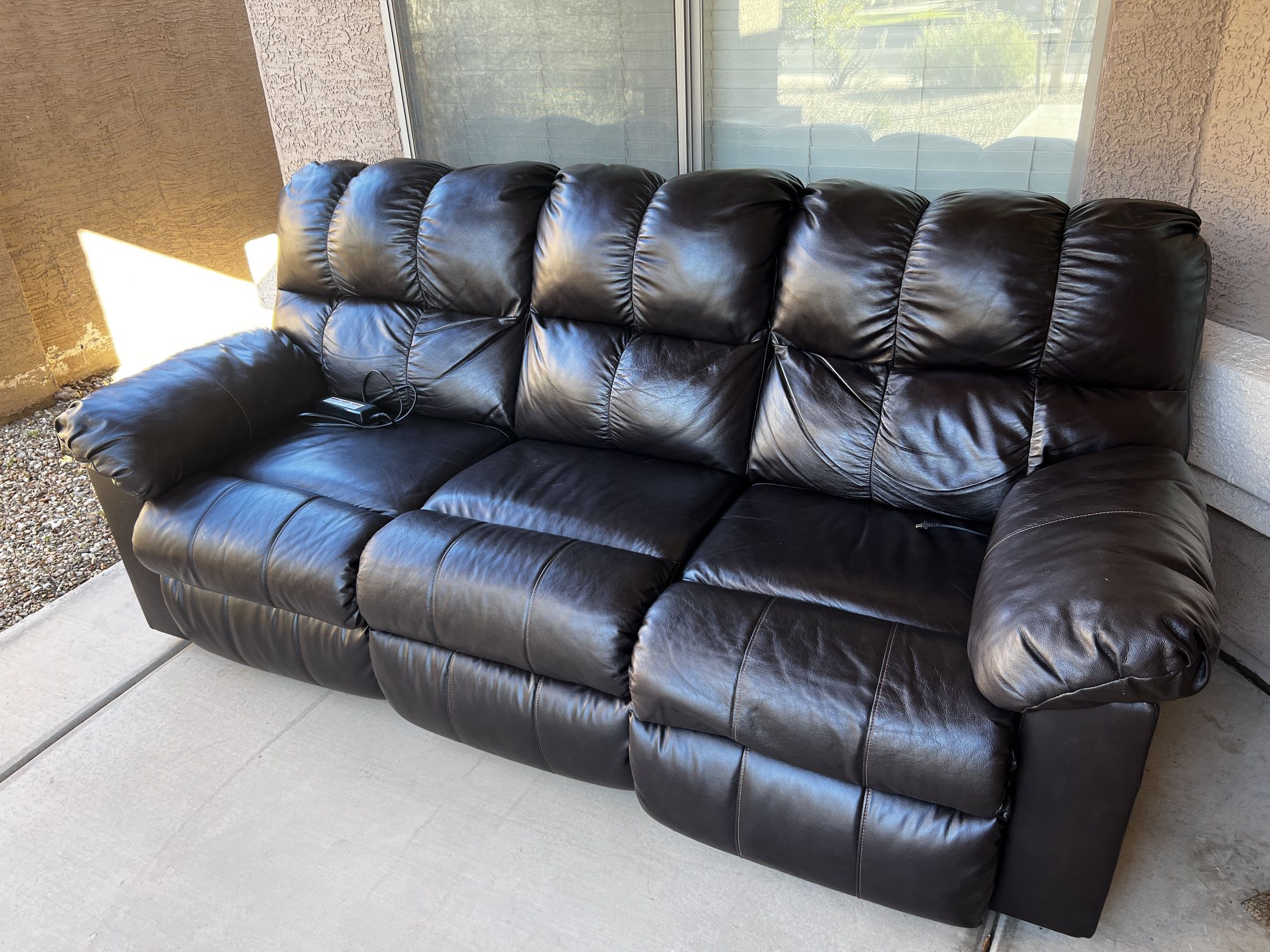 Leather Couch Electric Recliner