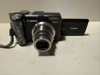Canon PowerShot A640 10.0MP Digital Camera w/ Strap Black FULLY TESTED Working!