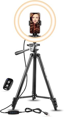 12 Inch Foldable Selfie Ring With Tripod Stand