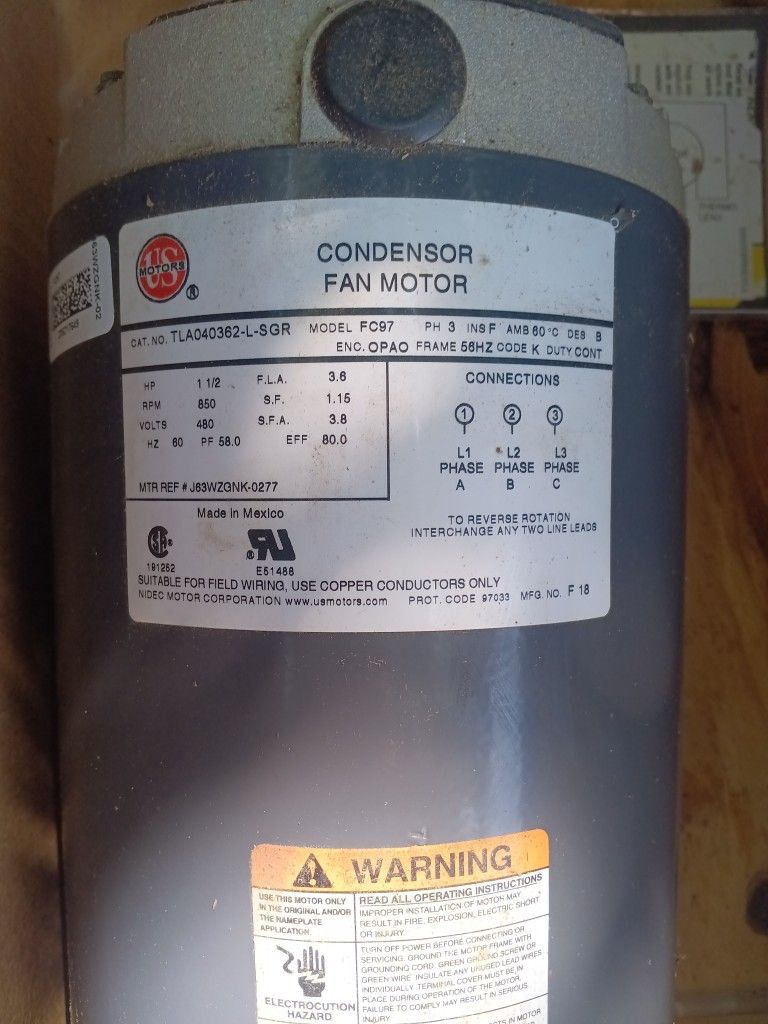 US Motors . Condensor Motor