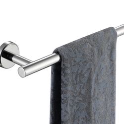 JQK Chrome Towel Bar, 9 Inch 304 Stainless Steel Thicken 0.8mm Towel Rack Bathroom, Towel Holder Polished Finished Wall Mount, Total Length 12 Inch, T
