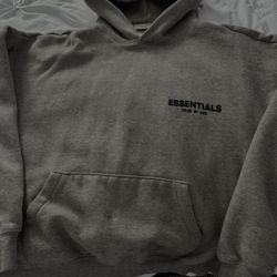 Essentials Gray Sweatshirt Minimalist Design