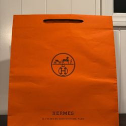 Hermes Empty Gift Bag Medium 16.5 X 18