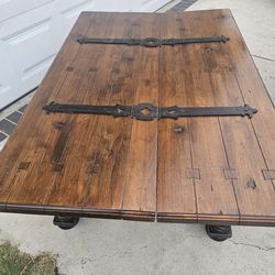 Rustic Wooden Coffee Storage Table