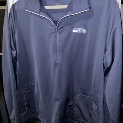 Women’s Size XL Seahawks 1/4 Zip Pullover With Pockets