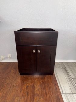 BRAND NEW!! 24” Brown Bathroom Vanity Cabinet
