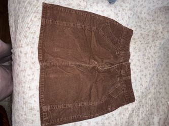 Stretchy corduroy skirt brown