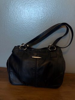NOS Vintage Black Genuine Leather Shoulder Bag | New Unused Made in Mexico Y2K